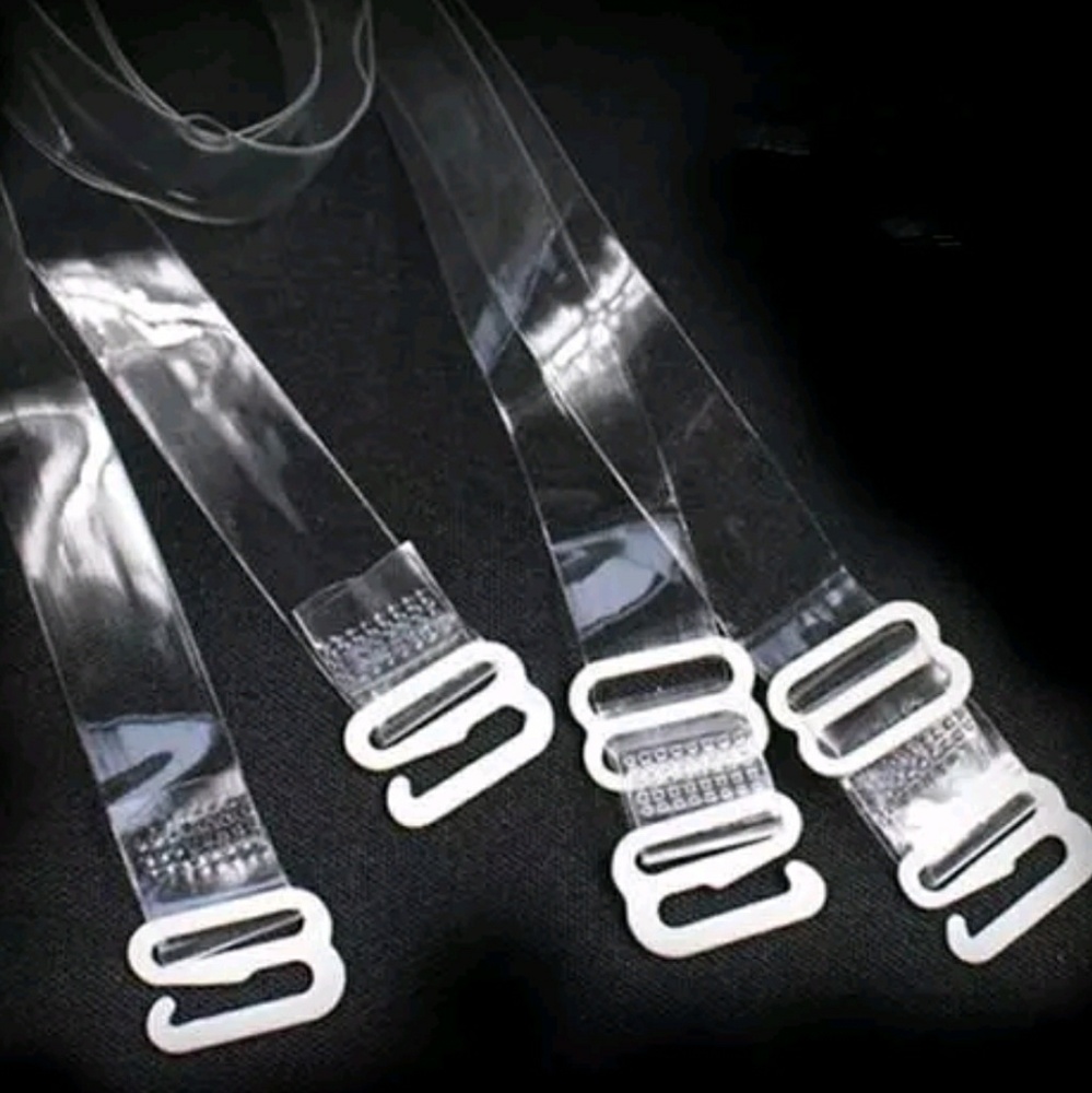 5/$25 New! One Pair of Clear Transparent Adjustable Bra Straps -No brand